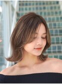 大人ミディアムボブ『上品な顔まわり×くびれボブ』