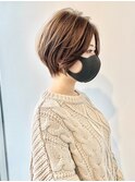 ◇大人可愛い30代40代50代白髪ぼかしショートボブくびれショート