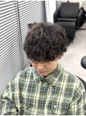 波巻きパーマ/メンズパーマ/ナチュラルマッシュ/ツーブロック