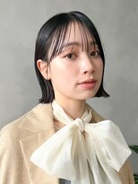 フォト 新宿(foto)&nbsp;黒髪小顔ネビージュワンレンボブルフ