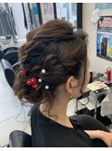 編み込みアレンジ