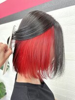 バンガロウ イー ヘア(Bungalow e hair)&nbsp;インナーカラー/レッド