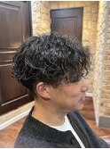 波巻きパーマ