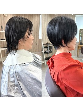 アグ ヘアー ナッツ 秦野店(Agu hair nuts) 丸みショート/マロンベージュ/くびれショート/くすみベージュ