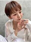 ＃ホワイトグレージュミニウルフチェリーブラウン