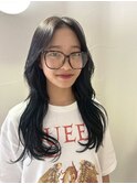 【artepelo】抜け感ブラックロング×ゆるウェーブ