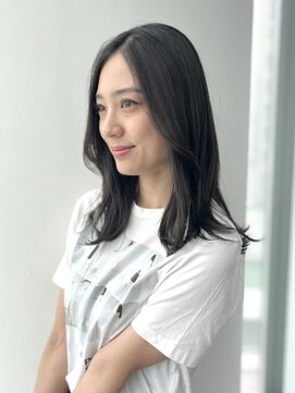 ザック ヴィ(ZACC  vie) ★地毛風黒髪ナチュラルブラック/鎖骨下ワンカールレイヤー/