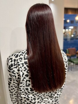 シャルムバイルーチェココ(CHARME by Lu'ce coco) アプリコットオレンジディープルージュストレートロング