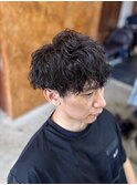 【山本智文】ツイストスパイラルパーマメンズマッシュ