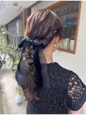 ロングゆるふわ編みおろし＊.°