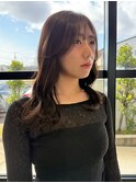 透明感ラテブラウン/ウェーブ/艶髪/レイヤーカット
