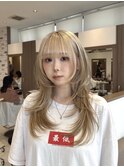新杉田レイヤーカット韓国ダブルカラー顔周り前髪カットボブ