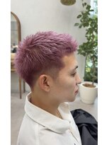 ITSUKI men's&nbsp;ラベンダーピンクのフェードショート