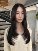 ロング/酸性ストレート/髪質改善/トリートメント/黒髪/艶髪