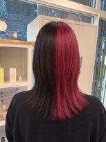 アズールサン 草加西口店(azule-sun)&nbsp;ツートーンカラー,ピンク,ブラック,ウルフカット【草加】