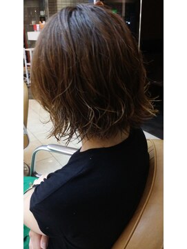 スタイル 成城学園前(STYLE) 面長デジタルパーマ似合わせカット  小顔に見せるショートヘア