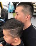 親子歓迎★ツーブロック メンズカット