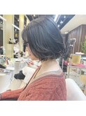 大人かわいい★エアリーボブワンカールふんわりナチュラル