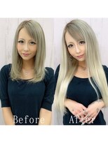 エクステ専門店あるじゃんすー 柏店 ホワイトアッシュ#シールエクステ#ハイライトカラー#小顔#柏