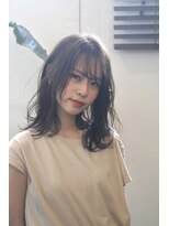 ロンドアベニール 北千住(Lond avenir)&nbsp;ミディアムレングス外ハネグレージュ　スタイリスト西田大樹