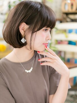 カバーヘア ブリス 北浦和(COVER HAIR bliss) ★耳かけが◎オリーブカラーワンカール大人ボブ20代30代40代★7