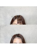 前髪エクステ20代30代大人女子　ココアブラウンひし形ミディアム