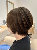 ☆大人女性美髪ショートグラデーションボブ☆