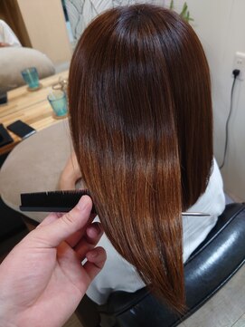 ヘアーカルチャー 小倉台店 HAIR CULTURE ミディアムストレートナチュラルブラウン艶髪ロング