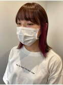 20代インナーカラーケアブリーチイヤリングカラーハイライト