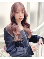 リコバイアフロート(riko by afloat)&nbsp;ピンクブラウン/ロングレイヤー/顔まわりカット/韓国ヘア