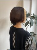 フェイスフレーミングカラー小顔丸みボブディ