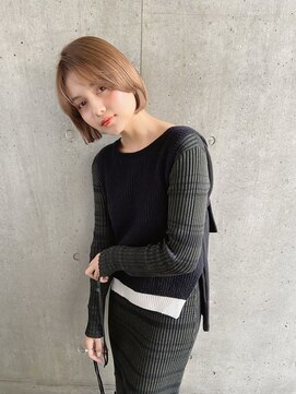 マルツ 銀座(maltu) 大人かわいい艶髪美髪ことりベージュ酸性ストレート/銀座/東京