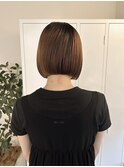 パツっと重めボブ切りっぱなし