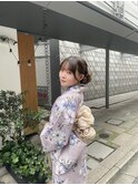 サイドアップヘア
