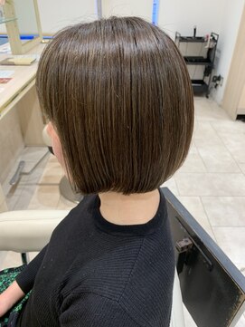 アッシュ 仙川店(Ash) 大人かわいいボブハイライトカラー脱白髪染め40代50代60代