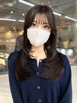 ミョンシル&nbsp;レイヤーカット/グレージュカラー