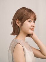 ガーデンヨコハマ(GARDEN YOKOHAMA) ボブ 外ハネボブ くびれヘア 夏 縮毛矯正 ハイライトカラー