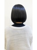 【morio成増/一戸】黒髪ツヤ感ボブ前髪なし