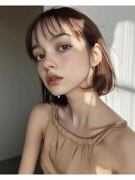 オンク 新宿(onk) 黒髪/グレーベージュ/レイヤーロング/前髪パーマ[新宿駅]