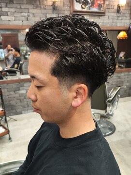 オールバックパーマ/テーパーフェード/ニュアンスパーマ