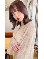 エル(elle)&nbsp;透明感カラー×くびれミディ小顔ヘア