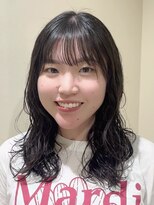 シアン 栄店(CYAN.)&nbsp;シアーバング×ゆるっとミディアムウェーブパーマ【朝楽◎】
