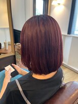 ラポール 蟹江(RAPPORT)&nbsp;【髪質改善】ツヤ感レッドブラウンボブで小顔見せ