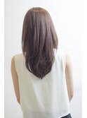 柔らかストレート×ベージュ