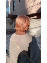 リー 甲子園(Lee) ミルクティーブラウン×切りっぱなしボブ