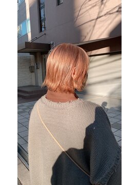 リー 甲子園(Lee) ミルクティーブラウン×切りっぱなしボブ