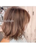 【W-ワット-新宿店 担当Manami】ハイライトで作るミルクティー