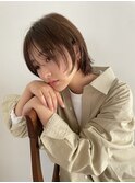 顔まわりレイヤー ショートボブウルフ くびれミディ