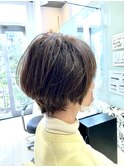 30代/40代/50代/ショート/ショートボブ/白髪ぼかし/グレー/大人