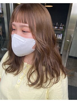 デバイス 東川口(DEVICE) オン眉ミディアムロング オリーブグレージュ